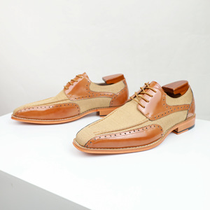 Chaussures Oxford en cuir véritable haut de gamme, style britannique, formelles, imperméables, respirantes, à lacets, pour hommes, bout pointu, fabriquées à la main - Product Image 3