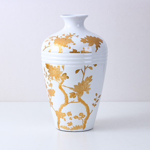 Commercio all'ingrosso tradizionale Festival tempio vasi oro modello di fiori a buon mercato all'ingrosso vaso di zenzero in ceramica - Product Image 2
