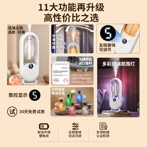 Automatic Fragrance <b>Diffuser</b> Smart 5-Mode Digital Display With Colorful Ambient Light For Home Bedroom Bathroom Use - Product Image 2