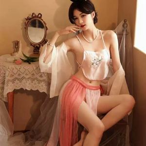 Camisón de Mujer de Secado Rápido, Antiarrugas, de Manga Corta, Lencería, Camisa de Verano Transpirable, Vintage, de Terciopelo, Sexy, 100% Poliéster - Product Image 4