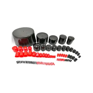 3mm Black/red Colour PVC High Quality Rubber Pipe End Plug Pvc Pipe Fitting End Plug Protection Plug Supplier