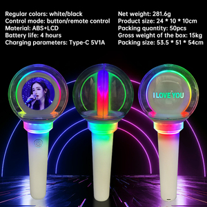 Không dây mới phong cách vòng hình dạng điều khiển từ xa 2.4G bóng ánh sáng không thấm nước GLOW STICK RGB <span class=keywords><strong>LED</strong></span> Light Stick có thể chơi <span class=keywords><strong>video</strong></span> âm nhạc - Product Image 3