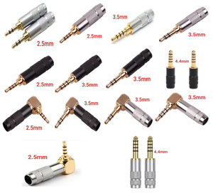 Vergoldete Stereo 3,5mm 3 4-polige Reparatur Kopfhörer buchse Stecker Kabel Audio Kopfhörer Audio Buchse Stecker Löten - Product Image 6