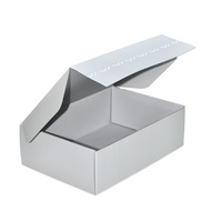 Caja de Envío Reutilizable Ecológica de Papel de Arte Impreso Personalizado con Cierre Magnético de Lámina Dorada y Asa para Ropa y Zapatos