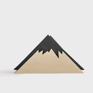 Servilletero de madera rústico creativo estilo montaña único hogar restaurante accesorio de mesa para cocina logotipo personalizado posible - Product Image 5