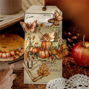 10 Stickers Per Pack Forest All Things Series Embossed Raised Self-adhesive Printed <b>Scrapbook</b> Vintage Wreath Designs Holiday - Product Image 3