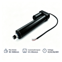 Actionneur linéaire électrique haute vitesse YH8-524E DC 12V 24V 36V 48V 7000N à forte force IP66 pour levage industriel et suivi solaire