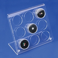 Support de Présentation en Acrylique Transparent à 9 Compartiments pour Pierres Précieuses