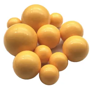 कस्टम पीले प्लास्टिक गेंद 10mm 12mm 15mm 16mm 16.5mm 19.05mm 20mm 25mm 30mm 35mm ठोस पीपी पोम एक्रिलिक प्लास्टिक गेंदों