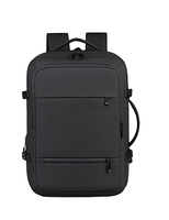 Sac à dos en PU 20-39L unisexe grande capacité multi-compartiments imperméable léger durable écologique USB avec bretelles à coussin d'air