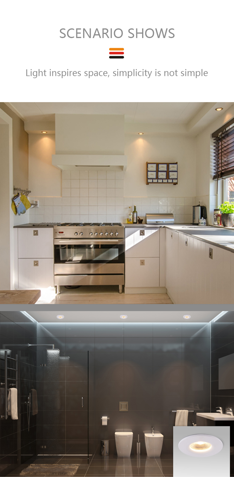 Indoor Led Ceiling Recessed Fire Rated Downlights Dimmable Circuitry Design