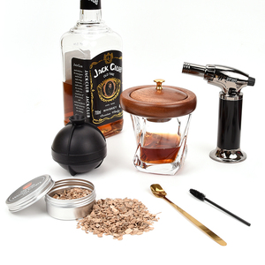 Hot Sale Cocktail Smoker Kit Old Fashioned Drink Smoker For Cocktail Whiskey Bourbon In Wooden Gift Box