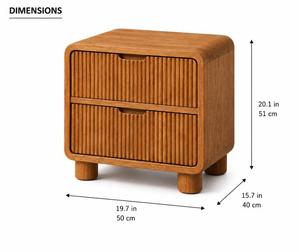 Mesita de Noche Moderna de Lujo con Estructura de Ratán y Madera, con Estante de Almacenamiento para el Hogar, Hotel, Apartamento, Dormitorio - Product Image 3