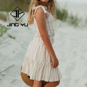 Vestido Informal de Alta Calidad, Vestido Hawaiano con Tirantes, Vestido Infantil de Lino Personalizado, Agradable al Tacto, Conjunto de Dos Piezas - Product Image 3