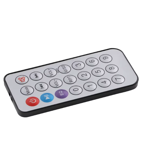 XLW 21-button Infrared Remote Control 38KHz Wireless Bluetooth MP3 Decoding Board Module Remote Control Without Battery
