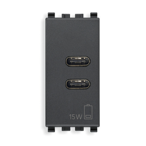 อะแดปเตอร์แปลงไฟ USB C+C 15W 3A 5V แบบติดผนังสำหรับอุปกรณ์มือถือ - Product Image 1