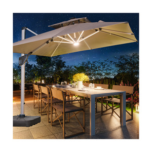 Diseño comercial personalizado restaurante <span class=keywords><strong>sombrilla</strong></span> de aluminio manivela poste <span class=keywords><strong>lateral</strong></span> Resort Hotel jardín sol patio playa <span class=keywords><strong>sombrilla</strong></span> al aire libre - Product Image 4