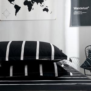 King Size Bed Comforter <strong>Set</strong>, <strong>Black</strong> and White Print Bedding <strong>Set</strong> - Product Image 3