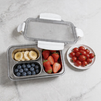 Boîte à lunch en acier inoxydable Lekfre avec poignée - Contenant de préparation de repas de voyage anti-fuite pour les collations et les fruits