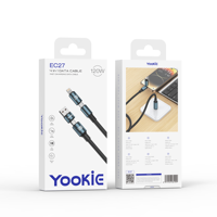 Kabel Data YooKiE EC27 120W Zinc Alloy Silicone USB-A/Type-C ke Type-C 1M
