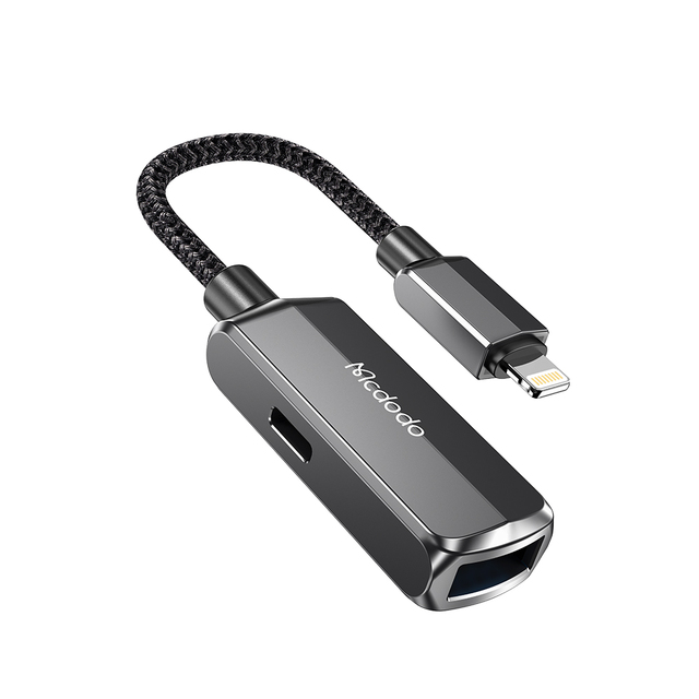 For iPhone 14 13 12 Pro Max Fast Charging Adapter 2 in 1 USB OTG  U Disk Flash Drive Data Converter