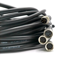 Connecteur circulaire étanche IP67 mâle M8 3, 4, 5, 6, 8 broches en laiton pour câble de capteur aéronautique