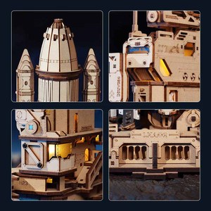Robotime Rokr artigianato in legno meccanico LKA02 <span class=keywords><strong>Space</strong></span> Shuttle fai da te giocattoli in miniatura 3D Puzzle in legno - Product Image 3
