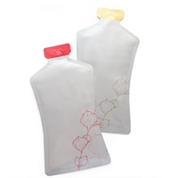 Pochette en plastique en forme de bouteille avec logo personnalisé Emballage de sachets de miel de gel d'énergie liquide