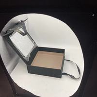Boîte d'emballage de luxe noire en carton gaufré de Guangzhou pour ensemble de miroirs cosmétiques, design chinois, prix compétitif, vente en gros