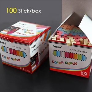Foska Haute Qualité <span class=keywords><strong>Pas</strong></span> <span class=keywords><strong>Cher</strong></span> Coloré Étudiants Enseignants École <span class=keywords><strong>Craie</strong></span> Sans Poussière pour <span class=keywords><strong>Tableau</strong></span> <span class=keywords><strong>Noir</strong></span> avec 100 pièces par Boîte de Couleur - Product Image 6