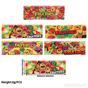 Papel de Liar de la Marca FRUITORS con Sabor a Frutas Mixtas de 78 mm con Patrón de Frutas Coloridas - Product Image 5