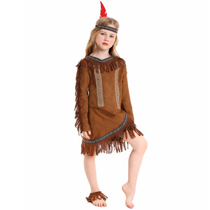 Disfraz de Jefe Indio para Halloween, Traje Tribal para Niños, Atuendo Salvaje Infantil, Disfraz Nativo para Representaciones Escénicas, Cosplay, Fiesta de Disfraces - Product Image 3