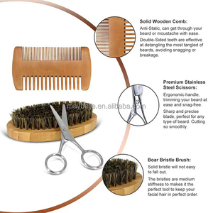 Maybelle – <span class=keywords><strong>Kit</strong></span> de croissance de la <span class=keywords><strong>barbe</strong></span> pour homme, meilleure brosse de toilettage, parfum de l'eau, huile, baume, shampoing, peigne, ciseaux pointus - Product Image 3