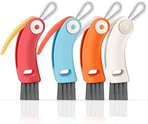 Ensemble de brosses de nettoyage portables 3 en 1, brosse à poils doux, brosse rigide pour les coins, crochet pour enlever les bouchons de bouteilles et les couvercles - Product Image 1
