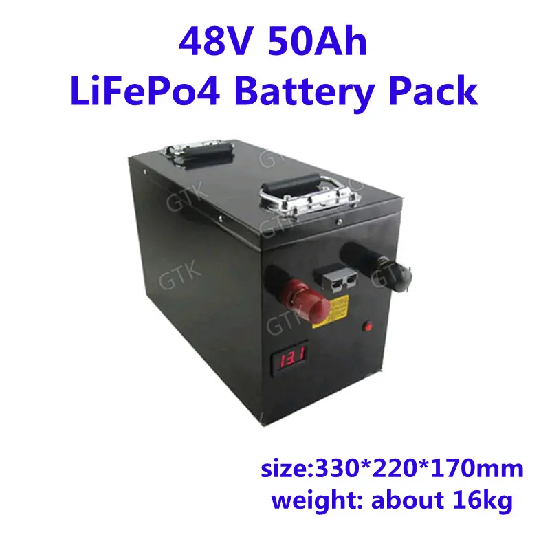 GTK Wiederaufladbare Efoil Akku 48V 50Ah Wasserdichte LiFePo4 Power Batterie mit BMS 15s Für Elektrische Skateboard Fliteboard