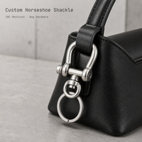 Œillet pivotant en U en acier inoxydable 304 sur mesure, avec broche filetée, finition polie et brossée, plaqué or, pour accessoires de sacs OEM