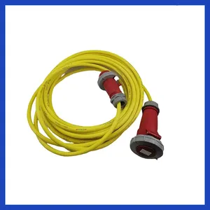 AD IP67 European Standard Yellow Refrigerated Truck Cold Chain Container Waterproof Plug Socket Extension Cable 32A3H 380-440V