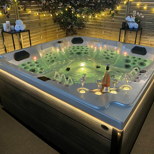Vasca Idromassaggio di Lusso Hydrorelax per 6 Persone <span class=keywords><strong>in</strong></span> Acrilico con Massaggio Jet <span class=keywords><strong>Spa</strong></span> per Ville Hotel Piscina <span class=keywords><strong>Spa</strong></span> da Esterno <span class=keywords><strong>in</strong></span> PVC - Product Image 2