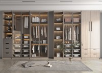 Meubles de chambre à coucher Armoire à vêtements en bois Armoire de chambre en bois pour vêtements en bois massif