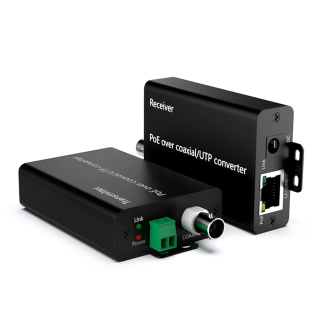 Twister Pair Video Converter POE 48v IP Camera Ethernet Monitor Camera EOC Coax Extender Aluminum Alloy HL-902M-POE HLVISUS