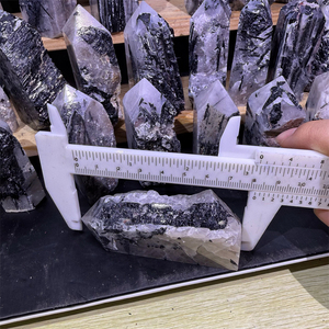 Fabriek Natuurlijke Genezende Kristal Edelsteen Zwarte Toermalijn Ruwe Rand Punt Voor Decor - Product Image 6