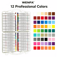 Marqueurs acryliques 12 couleurs pour l'école et les cadeaux d'affaires - pour la peinture, le dessin et la coloration