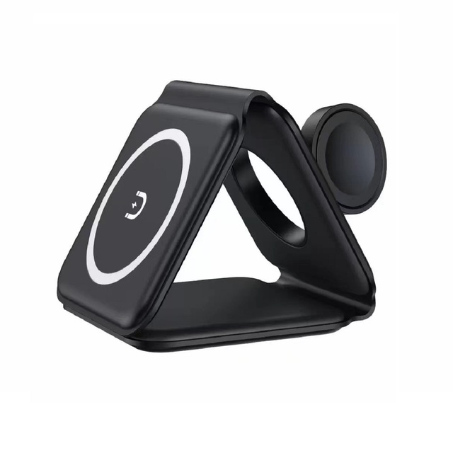 Factory S30 3 in 1 Folding Magnetic Wireless Charger 15W ABS Folding Wireless Charging for Phone Watch and Earphone