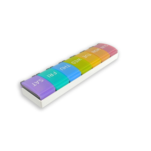 กล่องใส่ยา 7 วัน แบบพรีเมียม ปลอดสาร BPA ดีไซน์แยกสีตามวัน พร้อมฝาปิดล็อคแน่น - Product Image 4