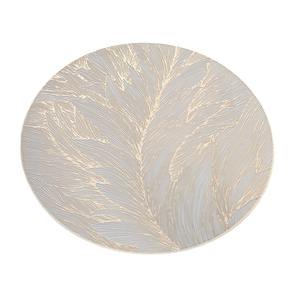 Napperons essuyables en vinyle vert métallique de forme classique pour le dîner Revêtements de table résistants à la chaleur - Product Image 1