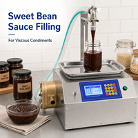 Machine de remplissage semi-automatique pour miel, chocolat, cacahuètes, savon, sauces et pâtes très visqueuses