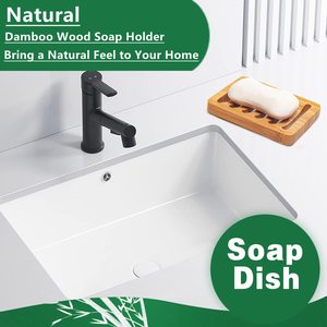 Shampoo <b>Bar</b> Holder for <b>Shower</b> Wood Soap Dishes Wooden Soap Saver Tray Stand Travel Container Case Bamboo Soap Dish - Product Image 3
