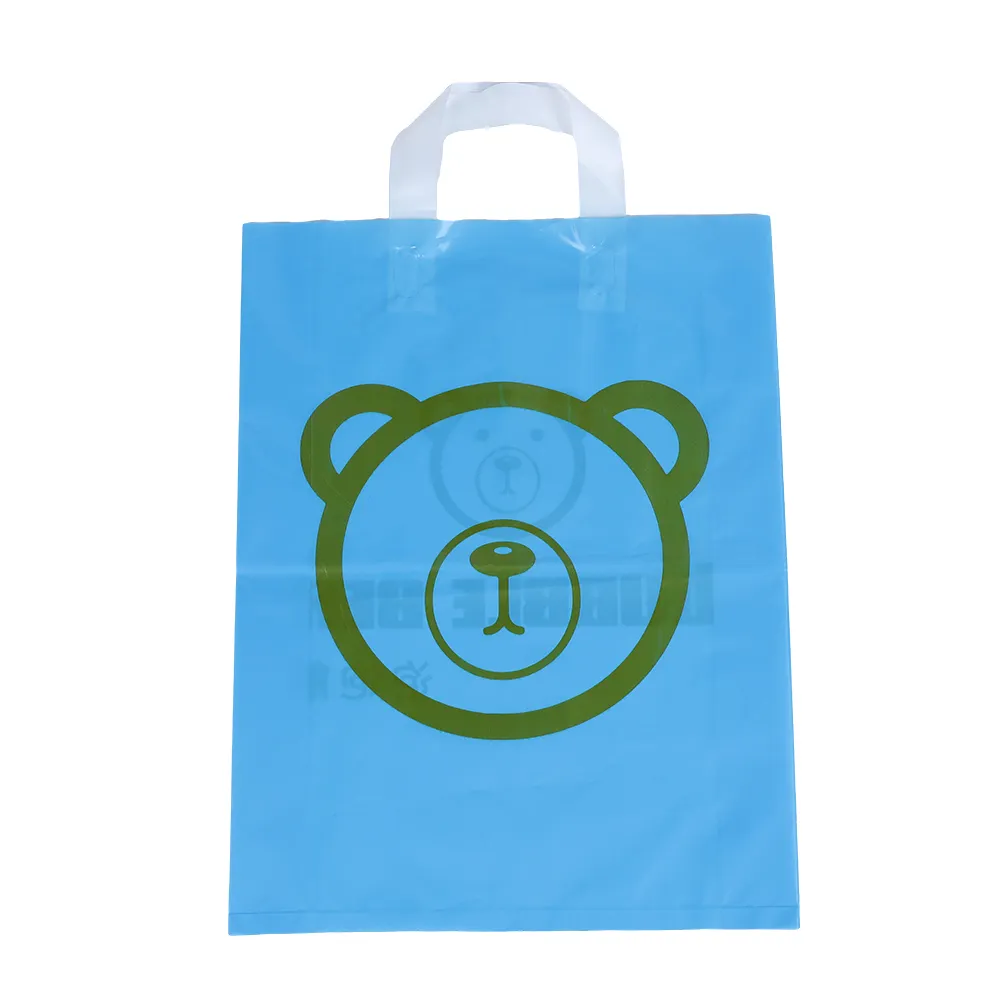 Kaliteli 100% compostable özel logo baskılı kolu plastik pla pbat çanta ambalaj için kalıp kesim çanta alışveriş çantası