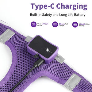 Kasa Logo kustom tipe-c dapat diisi ulang rompi hewan peliharaan Led dapat bernafas <span class=keywords><strong>Harness</strong></span> anjing untuk anjing kecil dan <span class=keywords><strong>Mini</strong></span> - Product Image 6