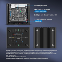 Mini PC CWWK sin ventilador X86-P5, dispositivo de firewall con 2 puertos LAN i225 de 2.5GbE, RAM DDR5, AES-NI, Pfsense, OPNsense, computadora industrial.